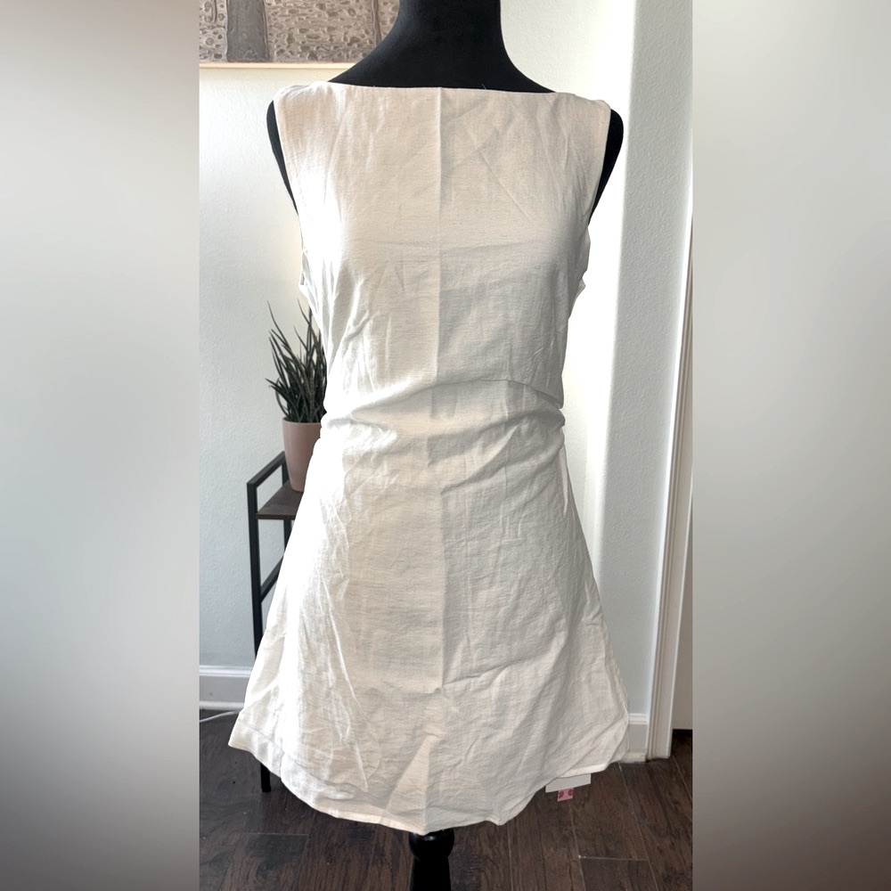 Cider Cream Sleeveless Mini Dress